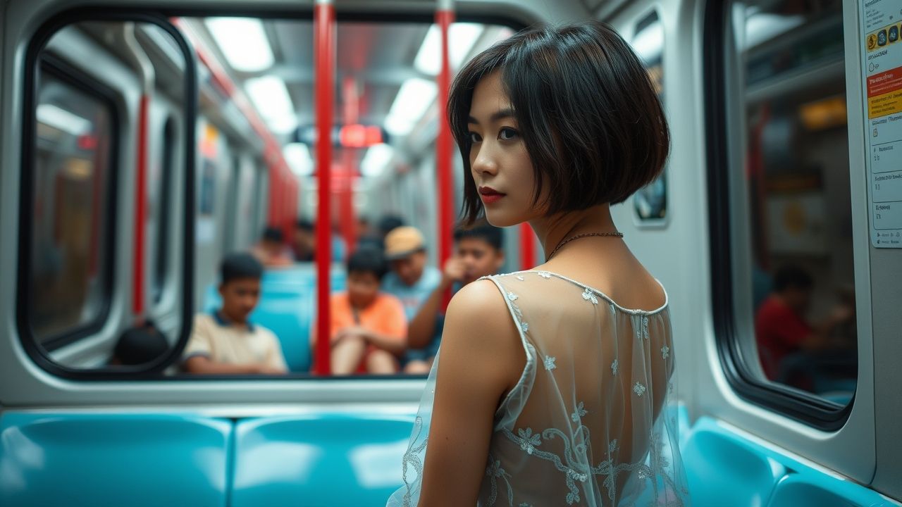 Cewek Seksi di Dalam MRT - cerita kategori Konvensional